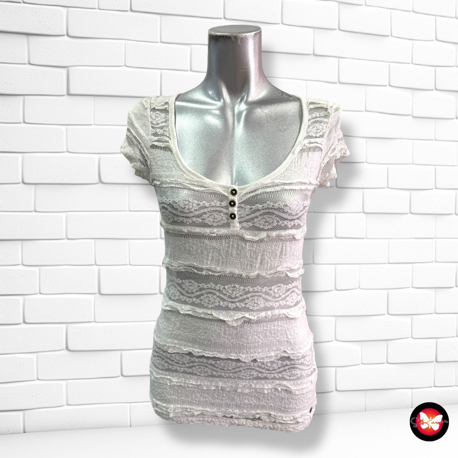 Blusa blanca H&amp;M Talla XS