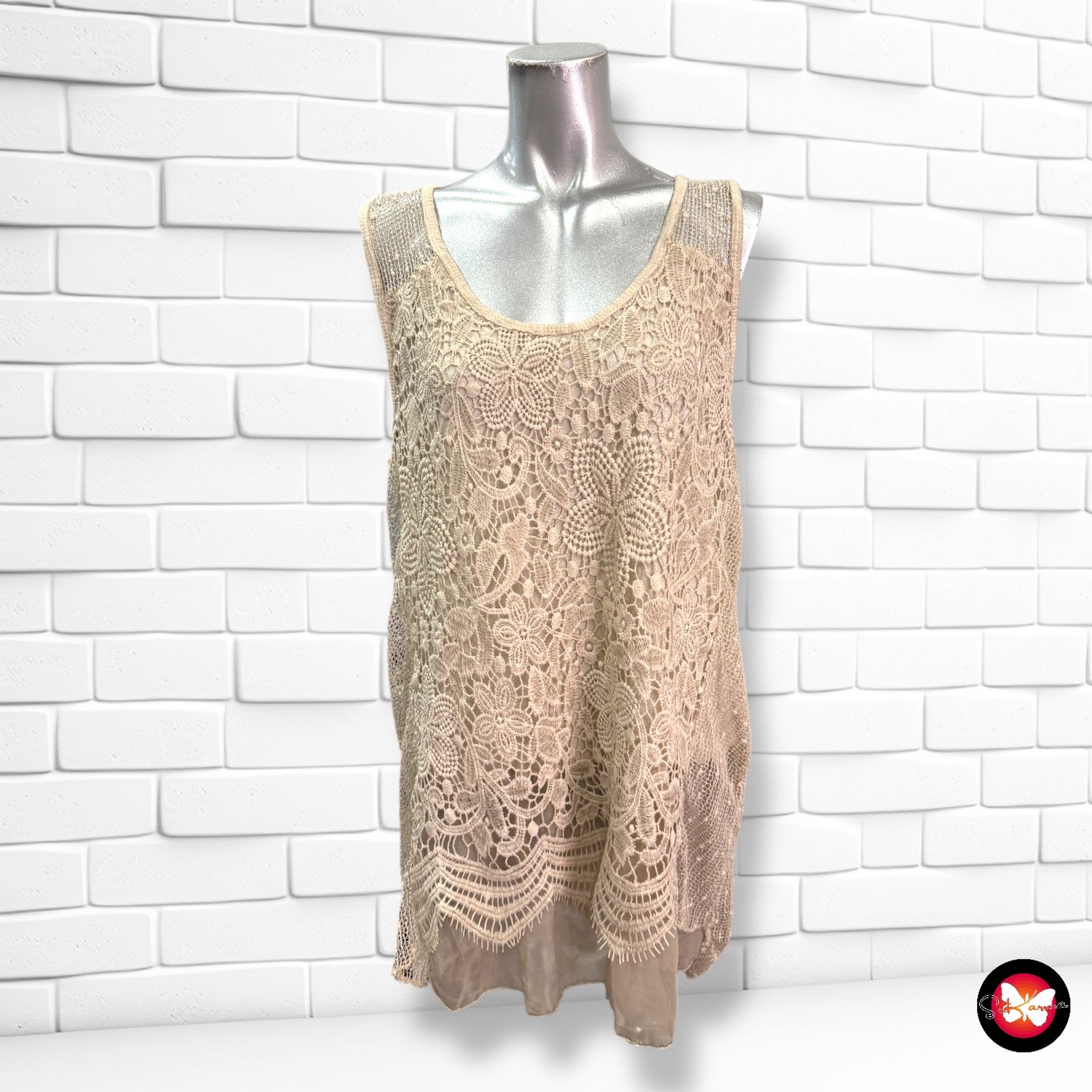 Blusa con encaje Talla XL