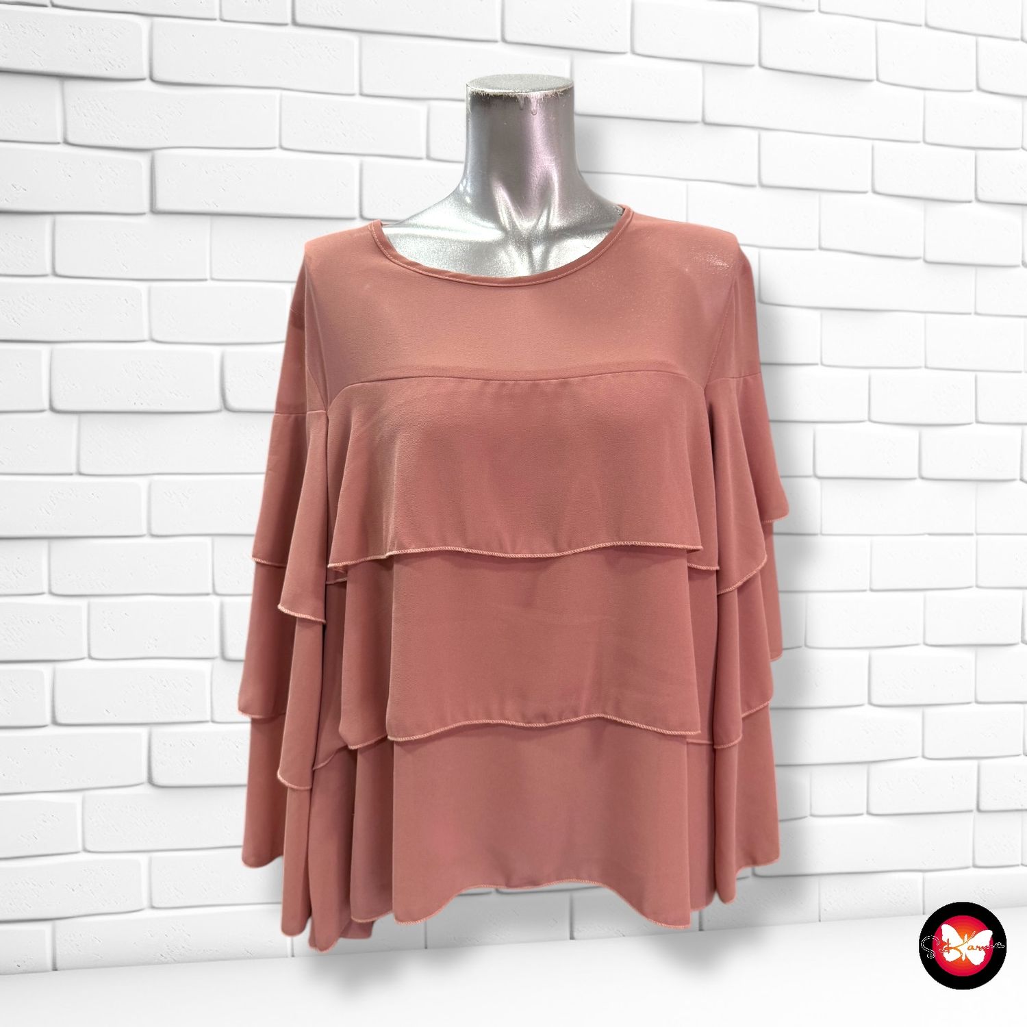 Blusa de volantes PUNTO Talla L