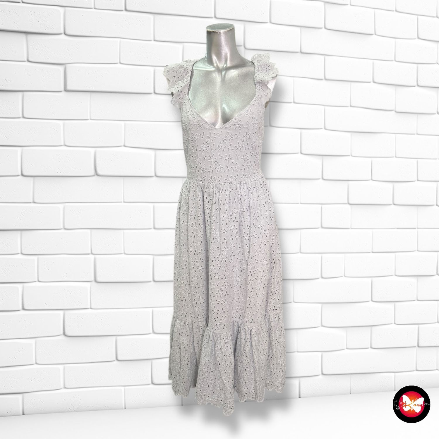 Vestido con bordados H&amp;M Talla 36
