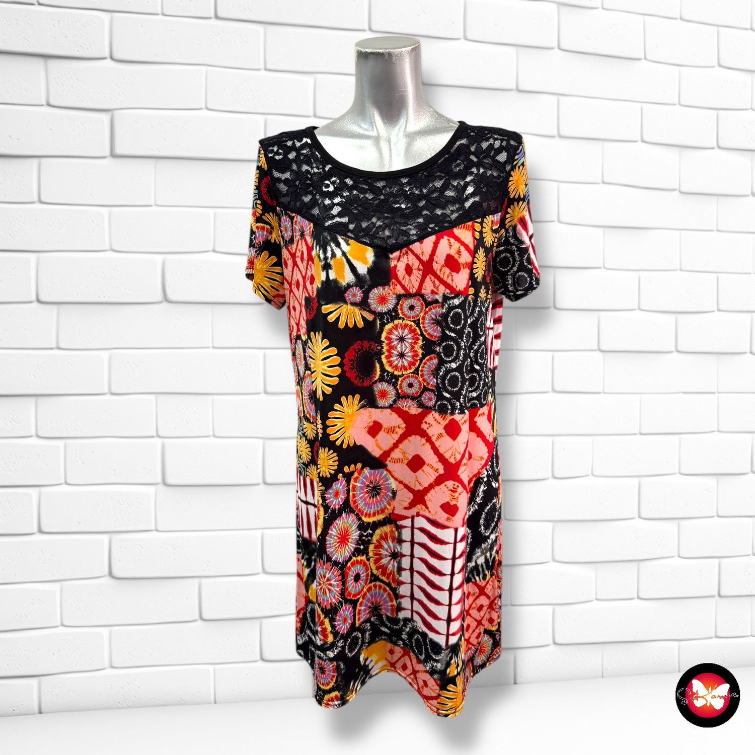 Vestido con encaje Talla L