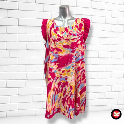 Vestido con mangas de volante Talla L
