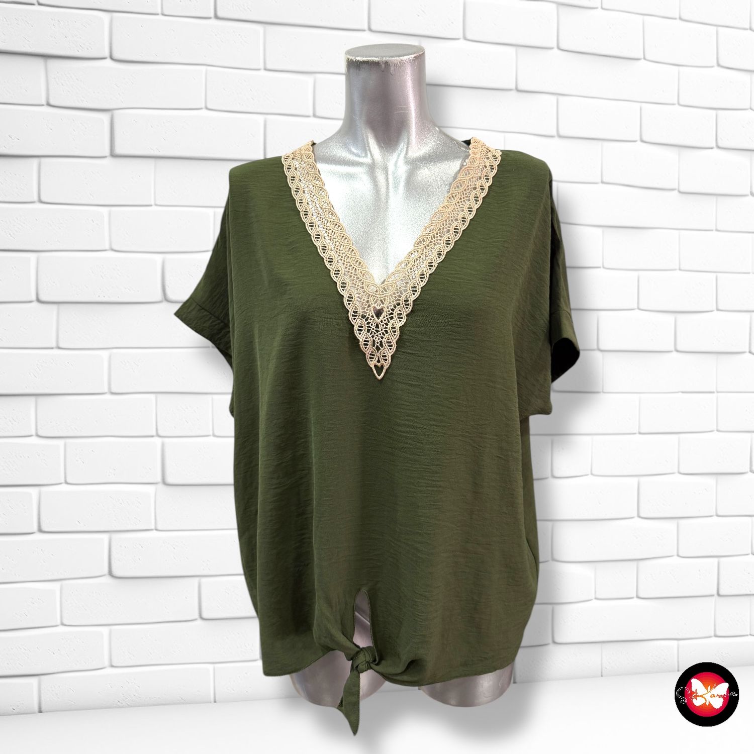 Blusa con lazo Talla XL