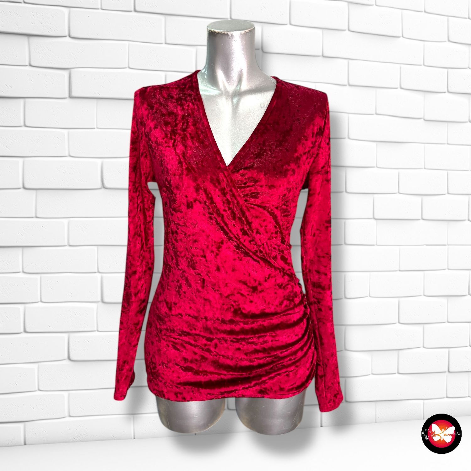 Blusa de noche de terciopelo SHEIN Talla L