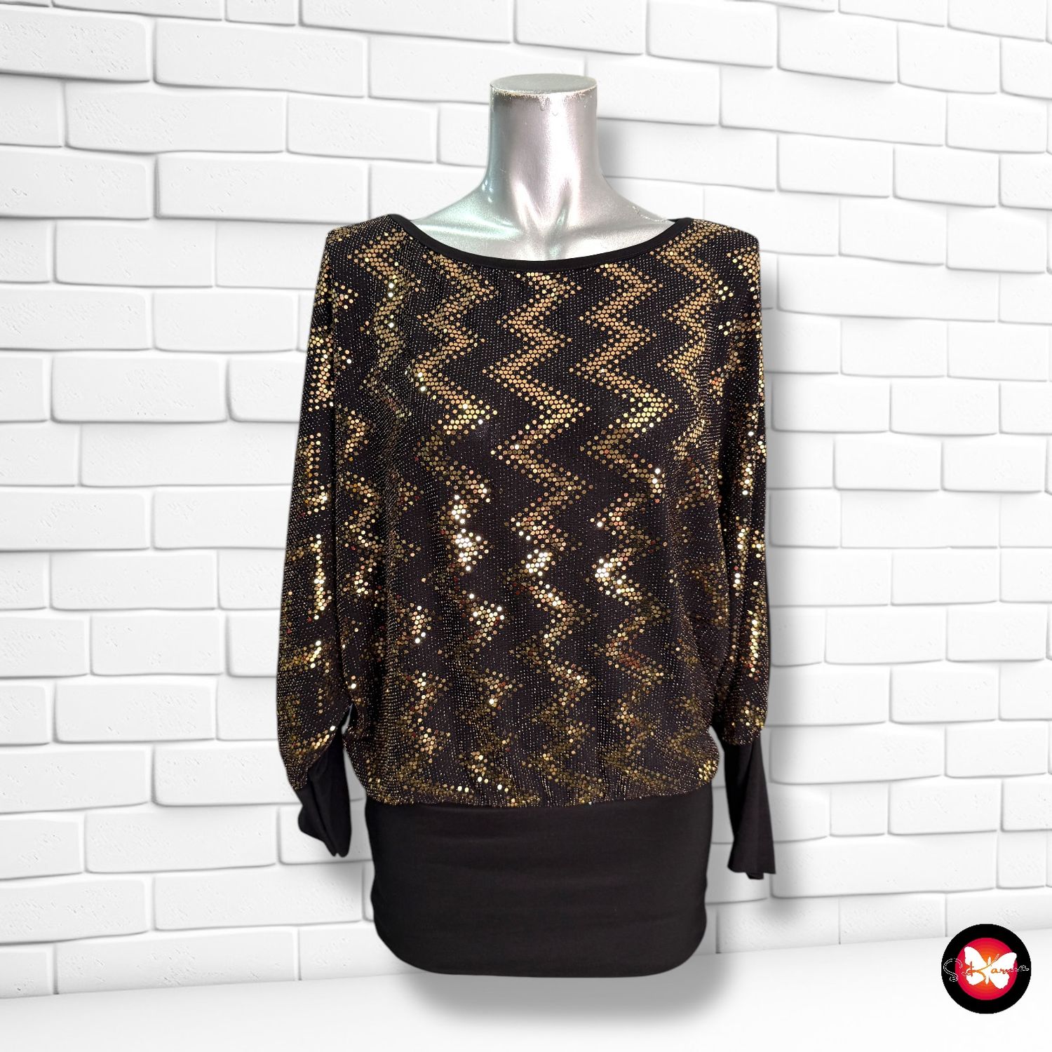 Blusa de noche corte mariposa Talla Única