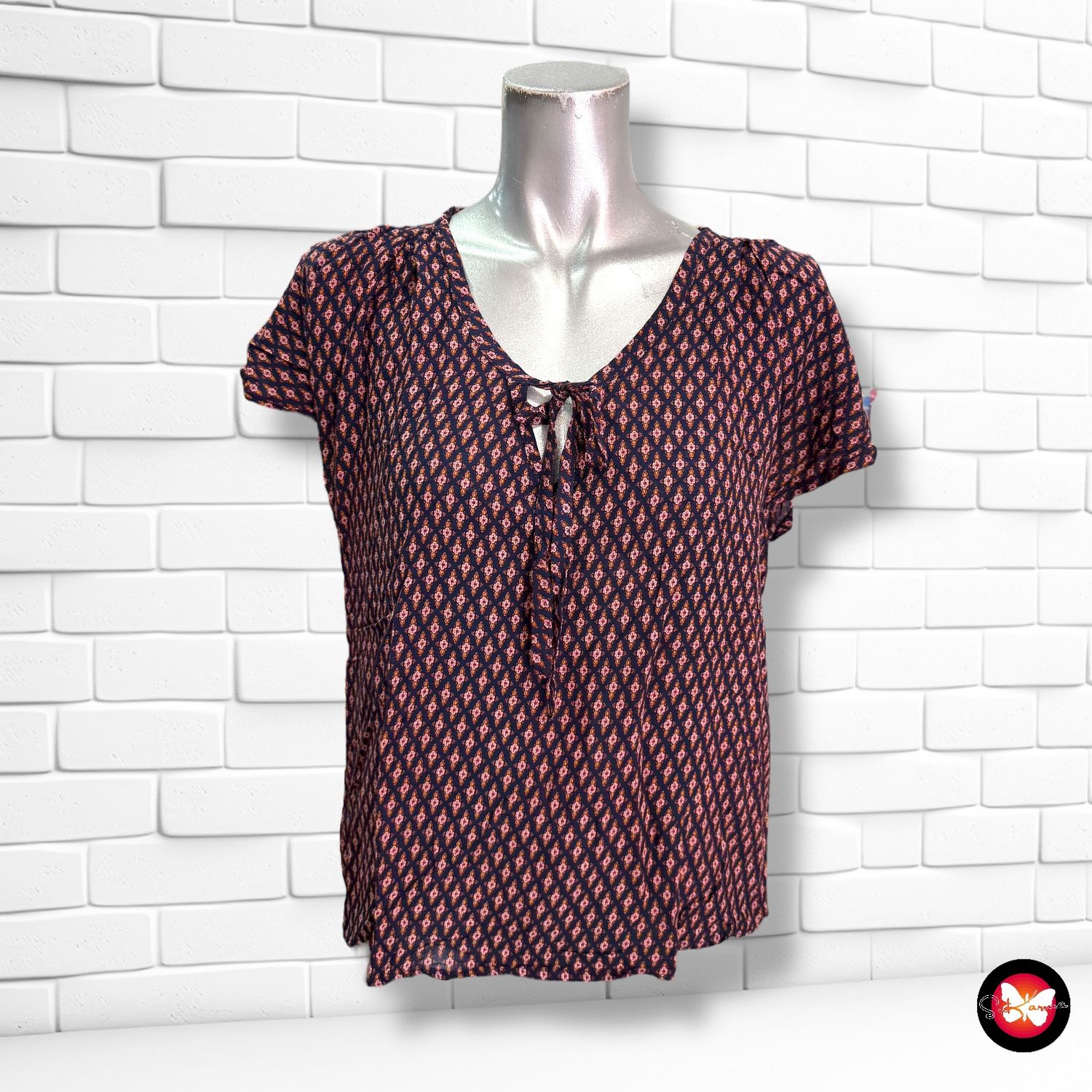Blusa con estampado PULL&amp;BEAR Talla M