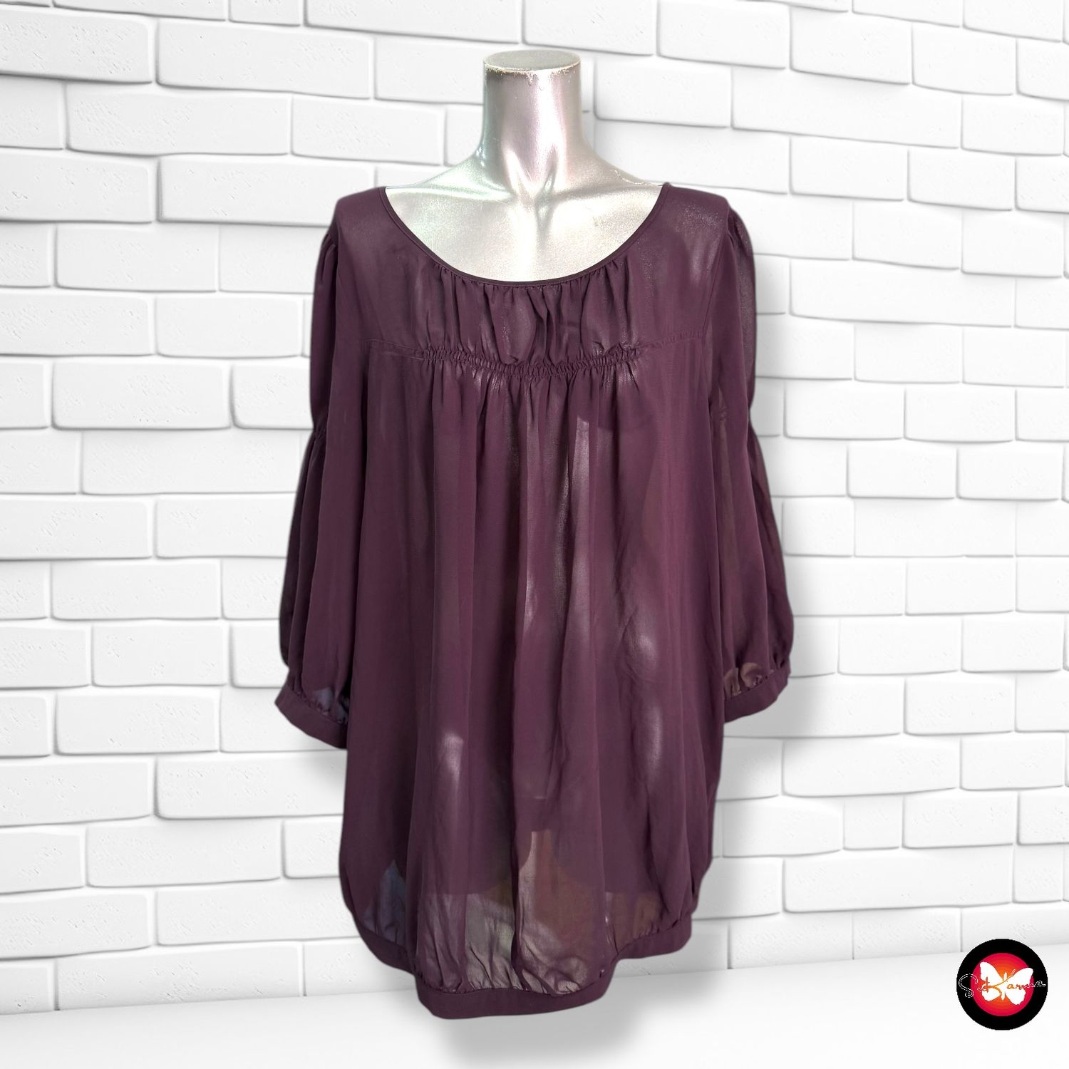 Blusa traslúcida INSPIRATIONS Talla 42/44