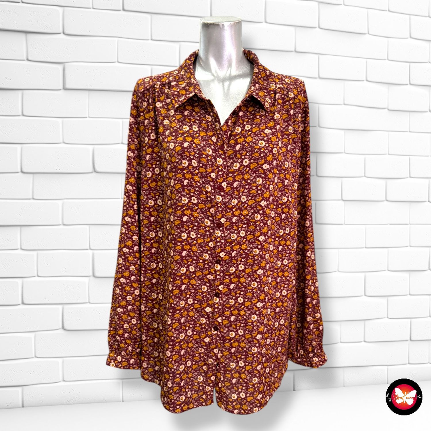 Camisa con estampado florecitas PRIMARK Talla 44