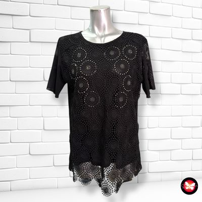 Blusa de noche de manga corta ELEXA Talla M/L
