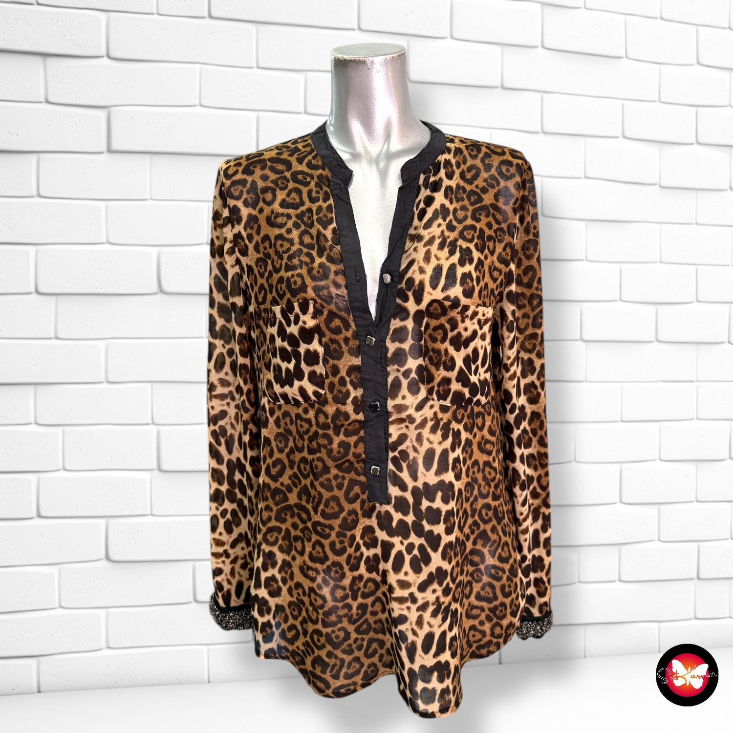 Blusa con estampado animal print AZARA Talla S