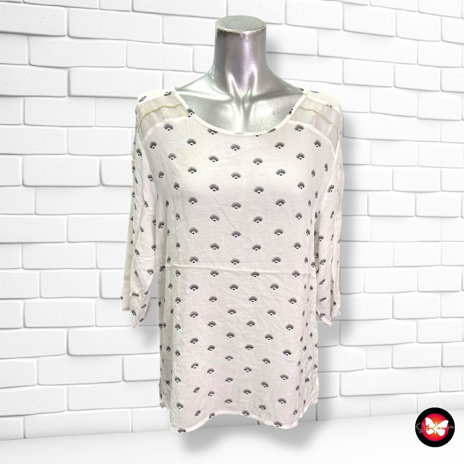 Blusa con estampado PUR ET SIMPLE Talla 44
