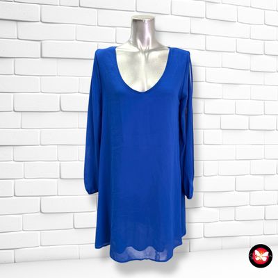 Vestido con mangas abiertas de gasa DEFANIA Talla S