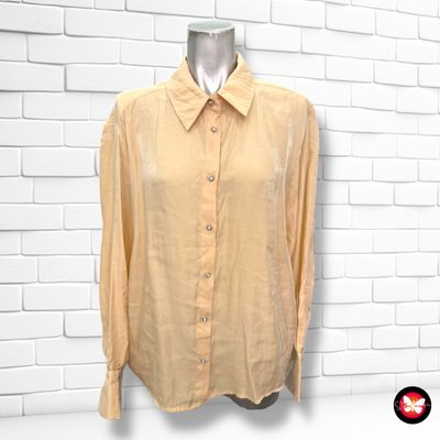 Camisa con botones de pedrería ZARA Talla M