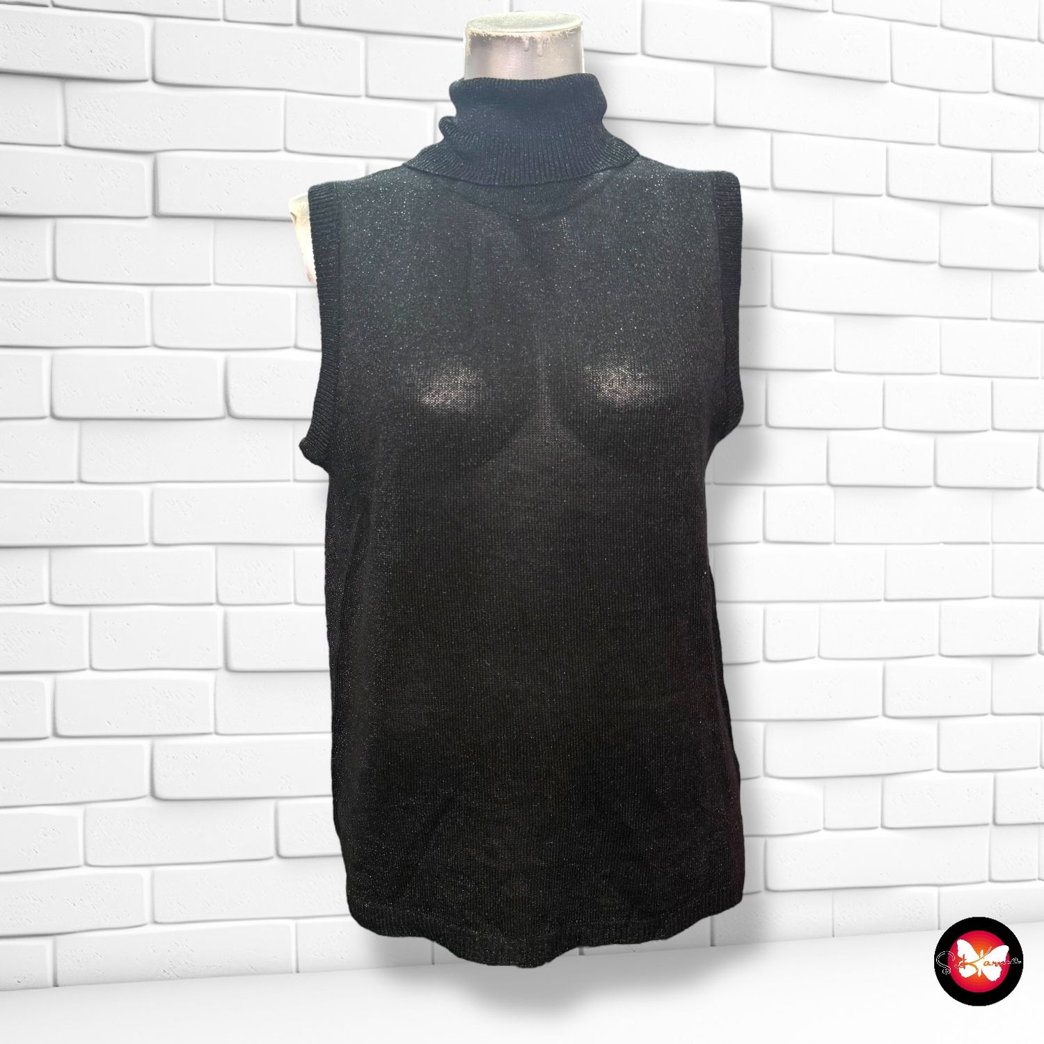 Jersey de noche con lurex sin mangas K YARA LONG Talla L