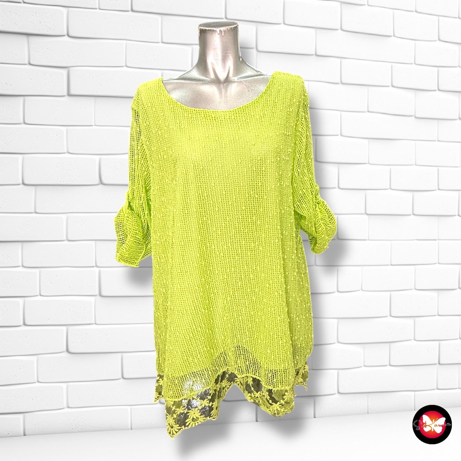 Blusa de rejilla Talla Única
