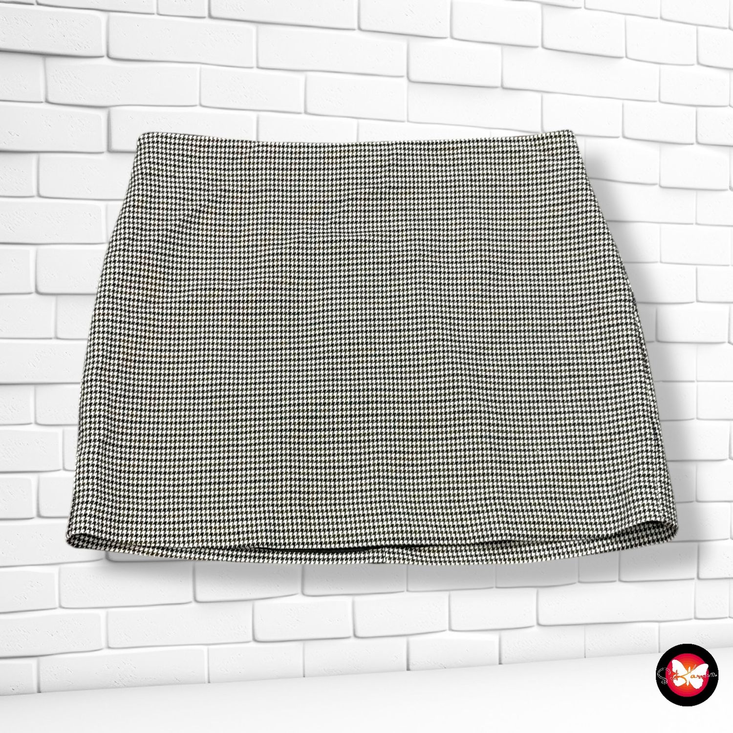 Falda estampado pata de gallo MANGO Talla M