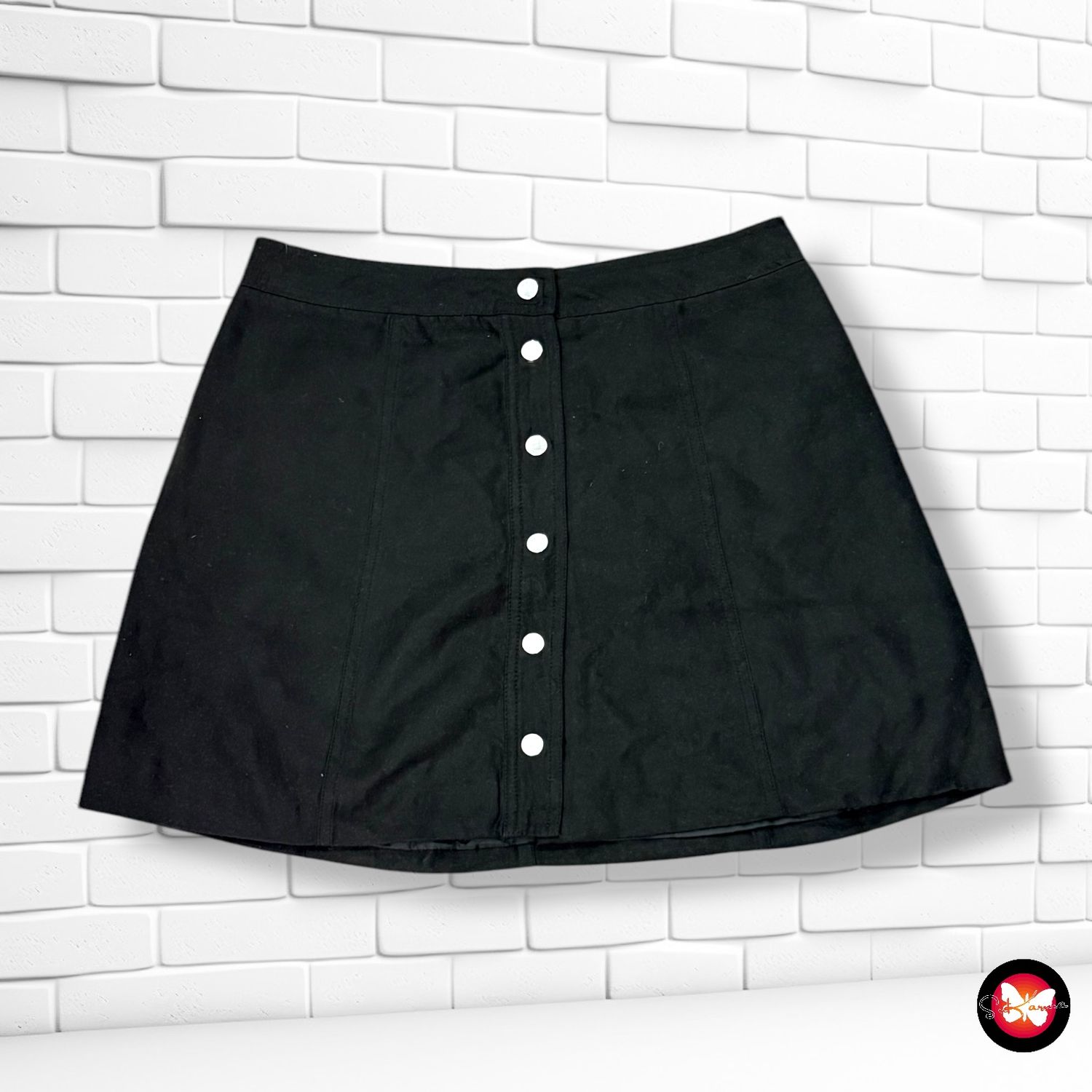 Falda de botones de antelina Talla M