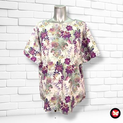 Blusa con estampado flores Talla 3XL