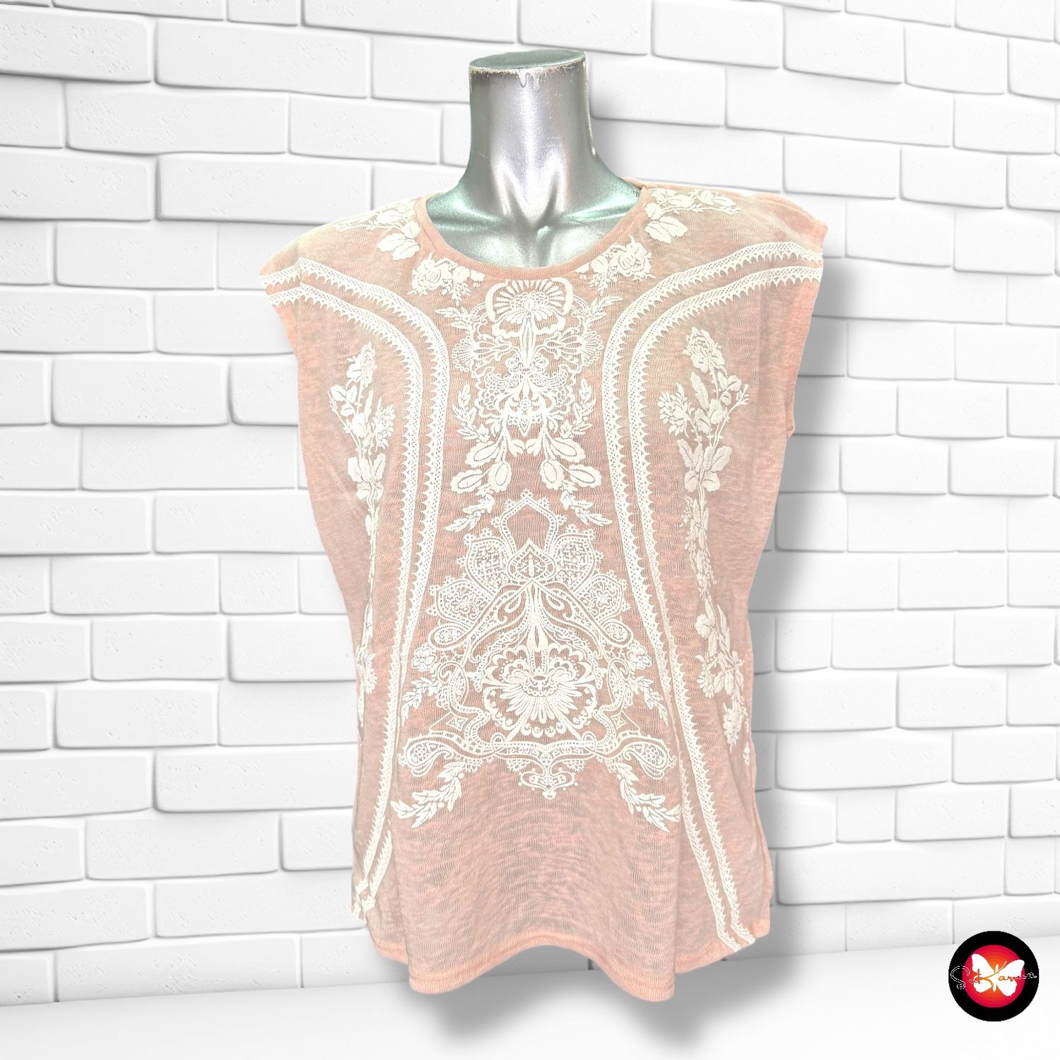 Jersey sin mangas con estampado ONE LOVE Talla L