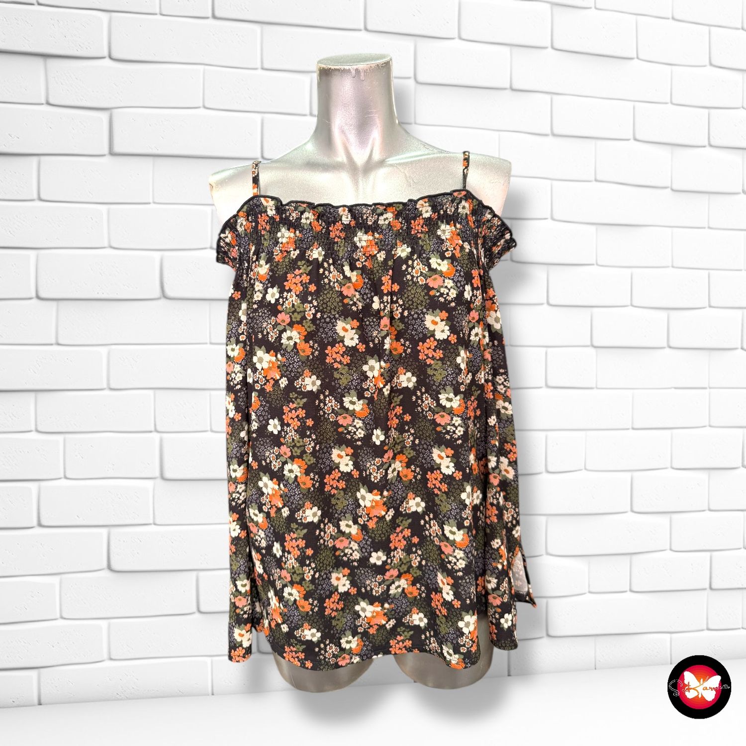 Blusa hombros descubiertos con estampado TALLY WEIJL Talla S