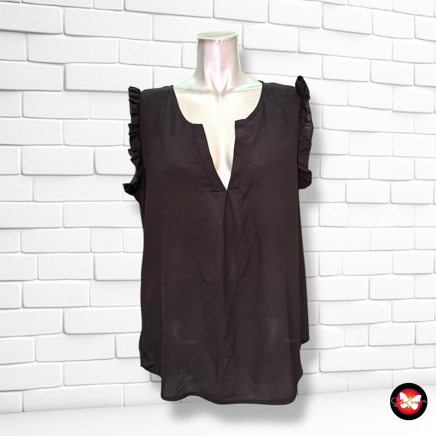 Blusa básica sin mangas SHEIN Talla XL