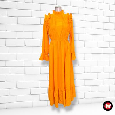 Vestido largo con volantes SHEIN Talla XS