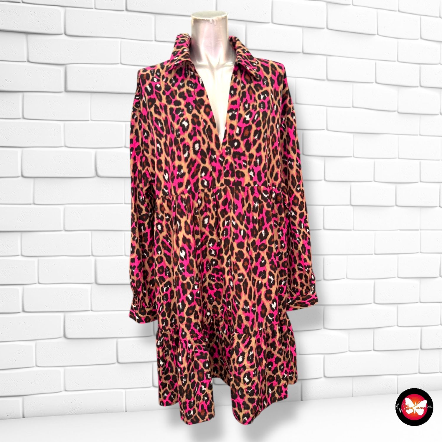 Vestido con estampado animal print SHEIN Talla L
