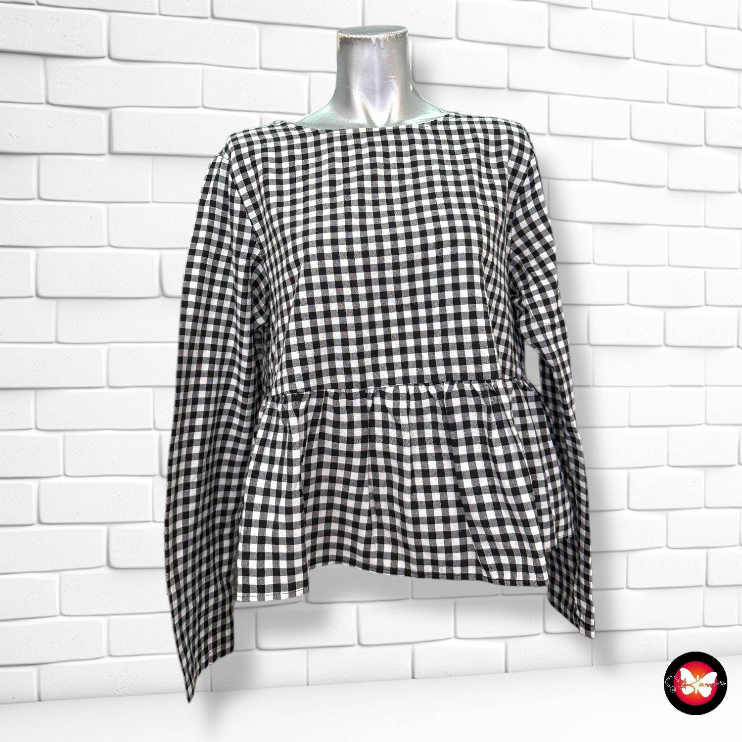 Blusón de cuadritos SHEIN Talla M