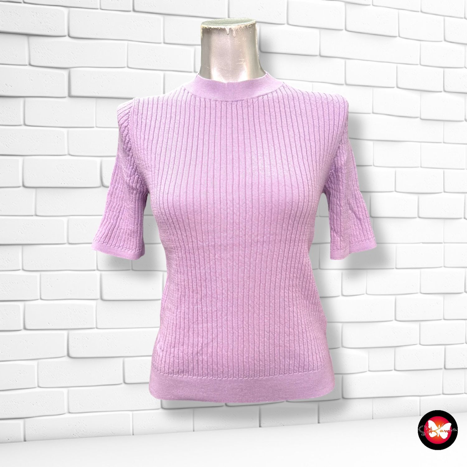 Jersey de manga corta canalé UNIQLO Talla L