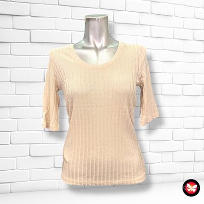 Jersey de manga corta canalé MANGO Talla S