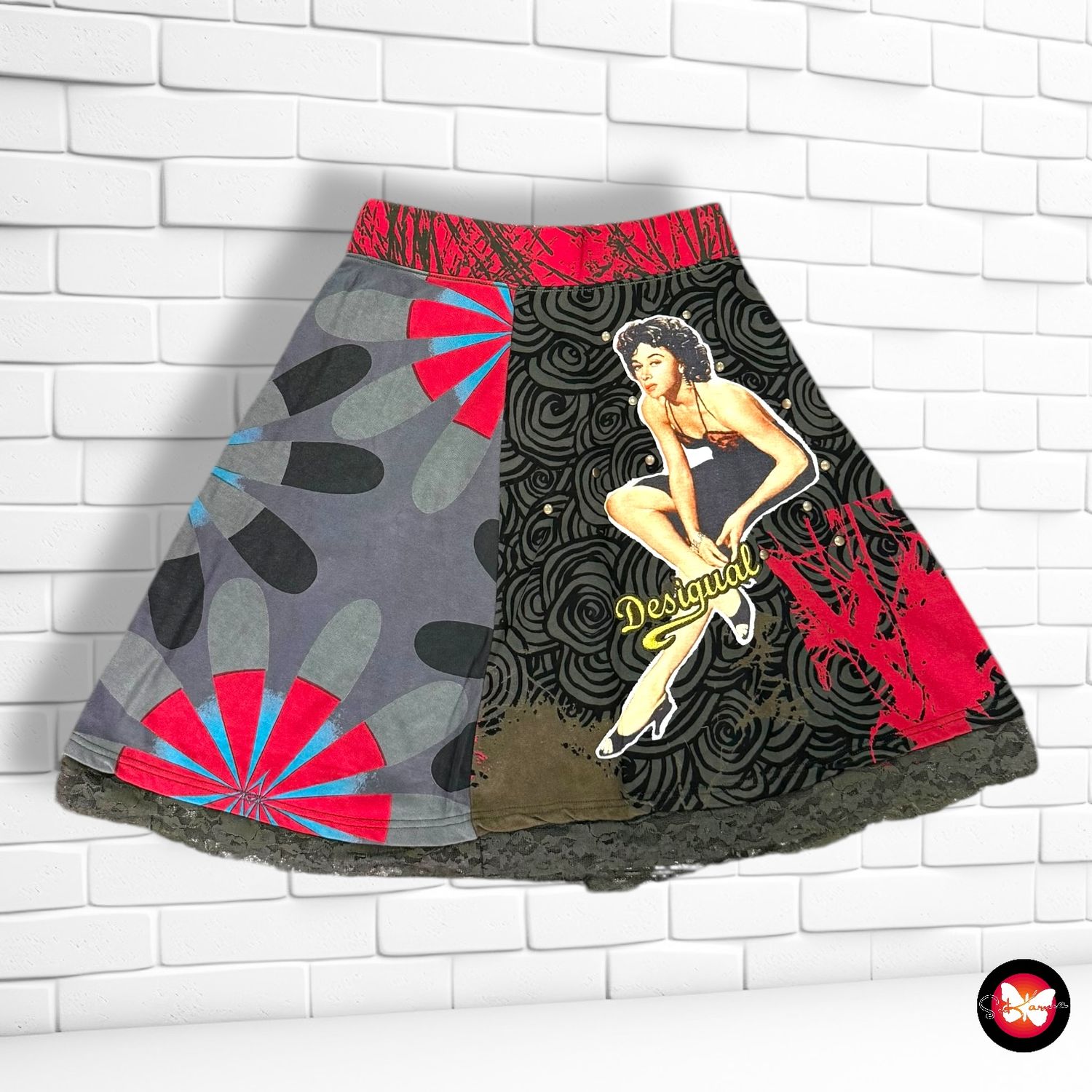 Falda suelta DESIGUAL Talla M