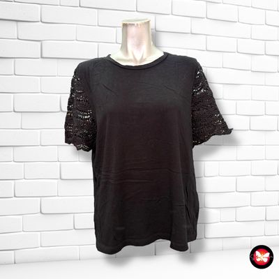Camiseta de manga corta de encaje C&amp;A Talla L