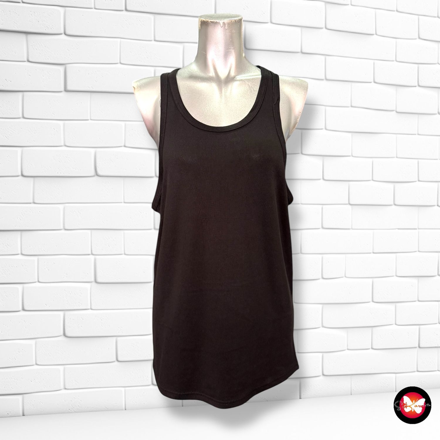 Camiseta sin mangas canalé Talla S (grande)