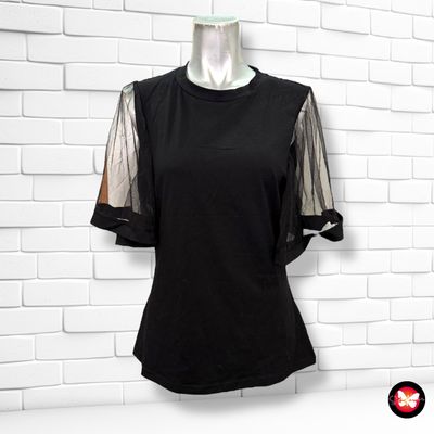 Camiseta de mangas de tul SHEIN Talla XL (pequeña)