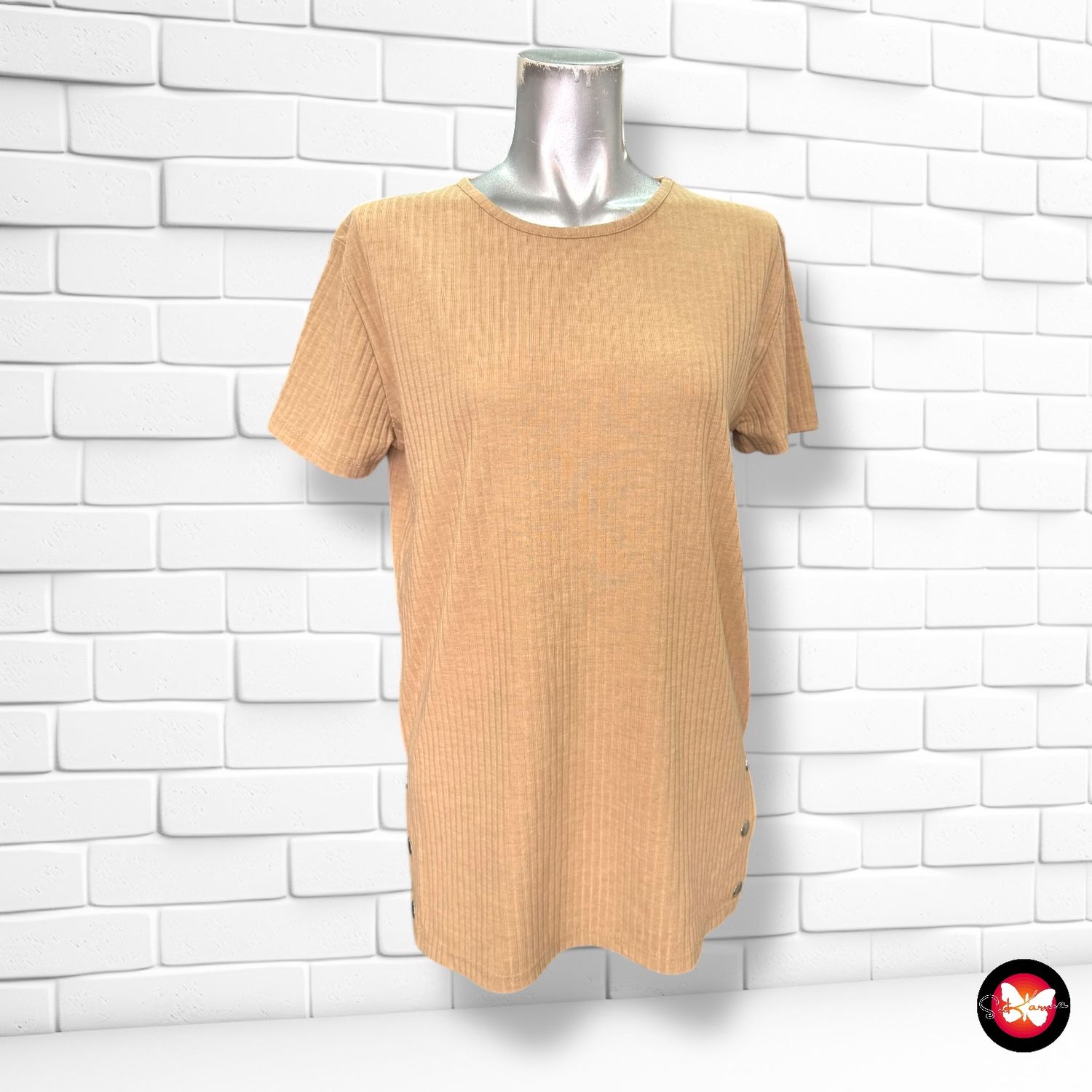 Camiseta de manga corta canalé KECHI WOMAN Talla M