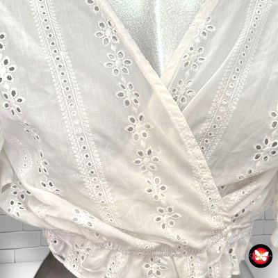 **HOY** Blusa cruzada de broderie CIDER Talla XL