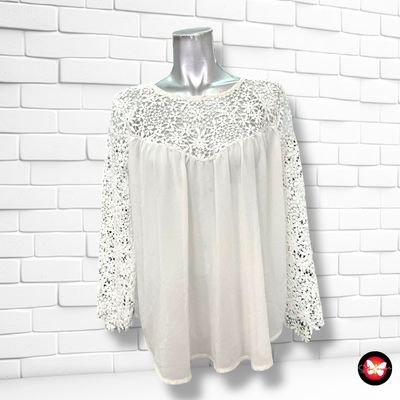 **HOY** Blusa con encaje Talla Única