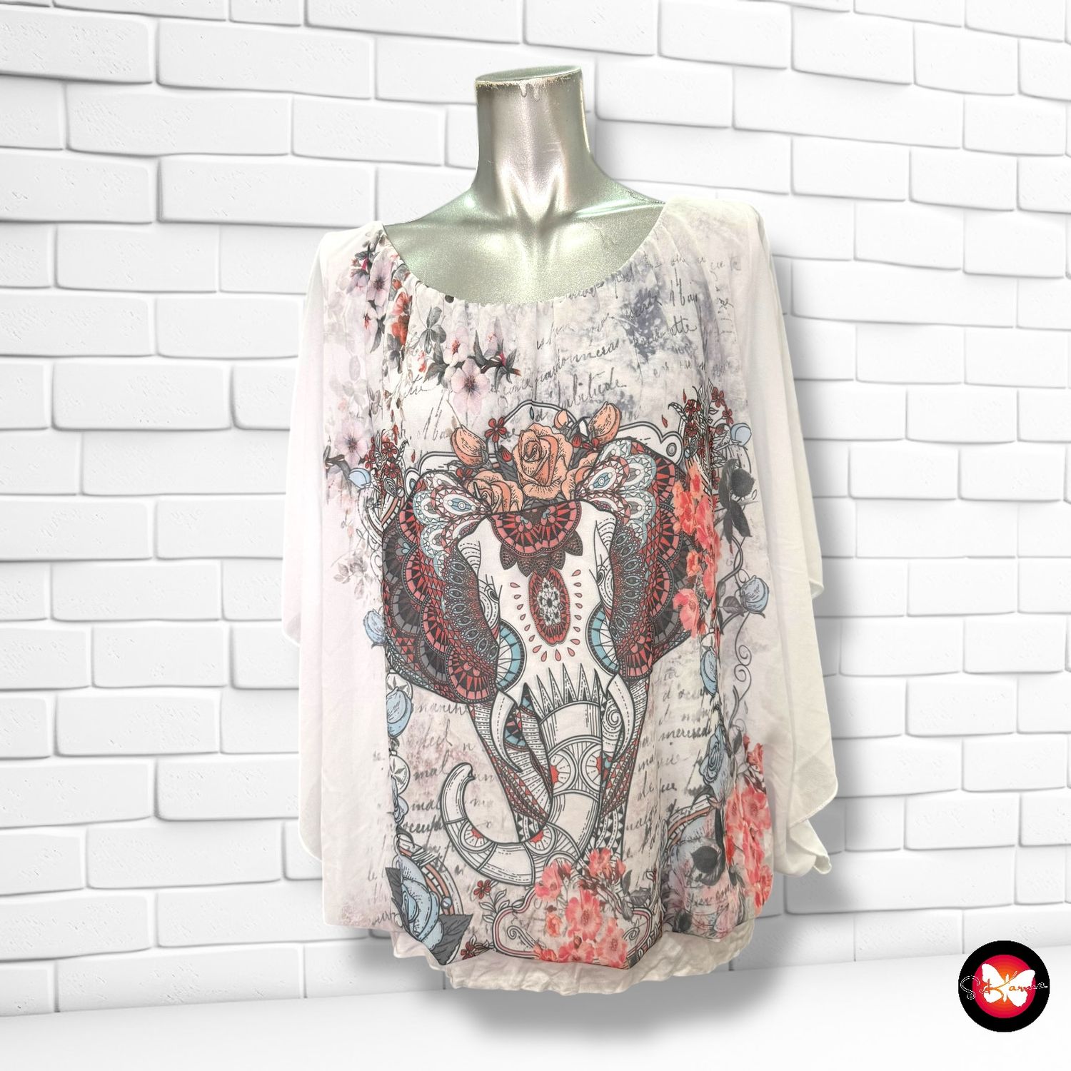 Blusa con estampado Talla Única