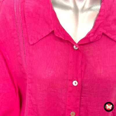 **HOY** Camisa básica de lino PUNTO Talla XL