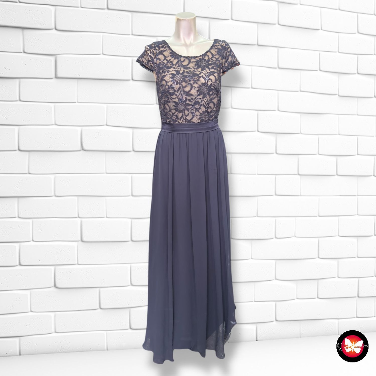 Vestido largo de ceremonia ZERO Talla 36