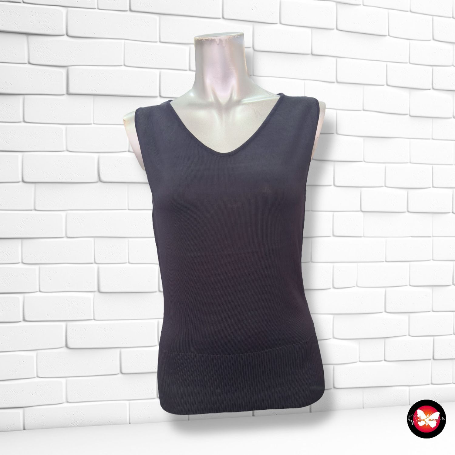 Jersey básico sin mangas Talla M