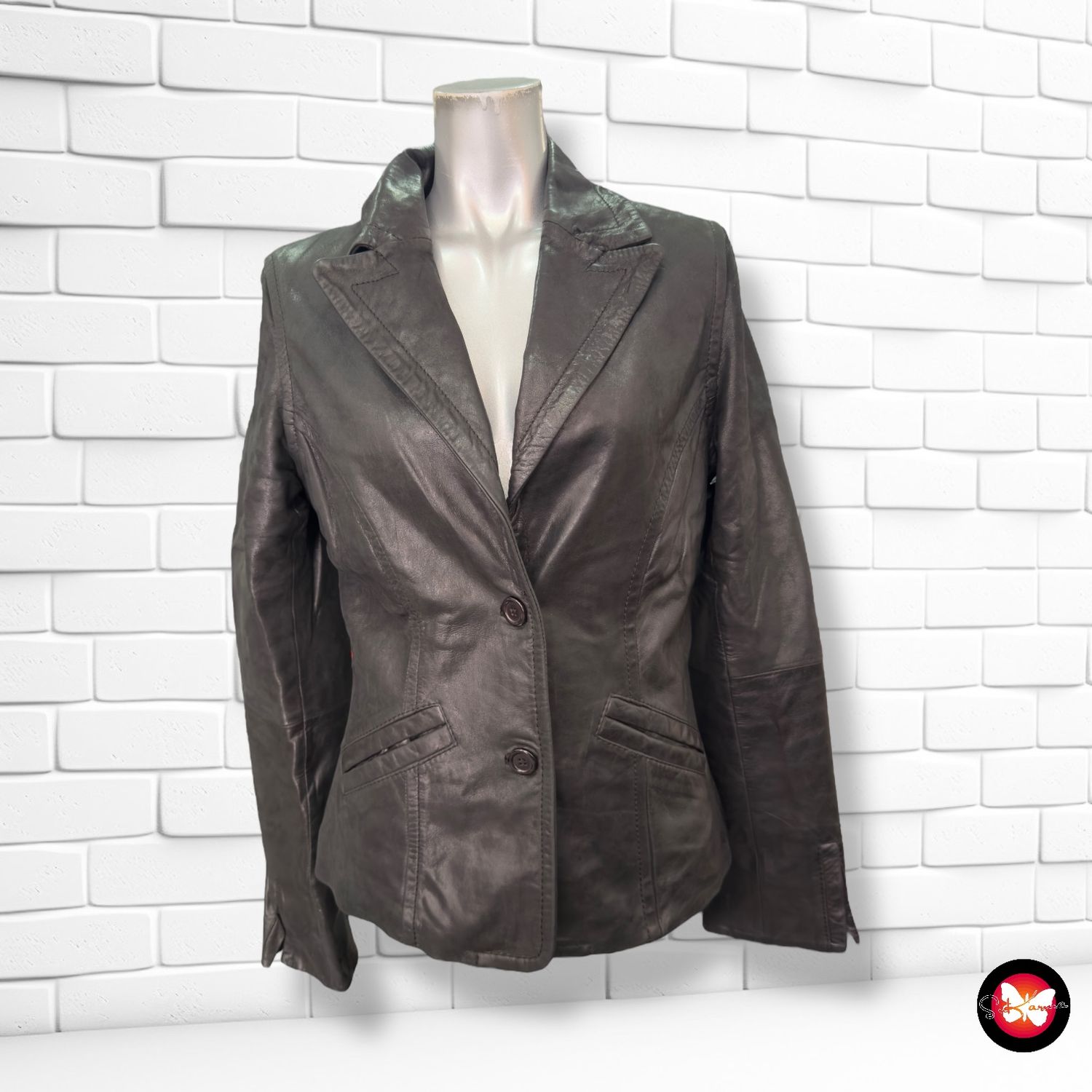 Chaqueta de piel BERSHKA Talla L
