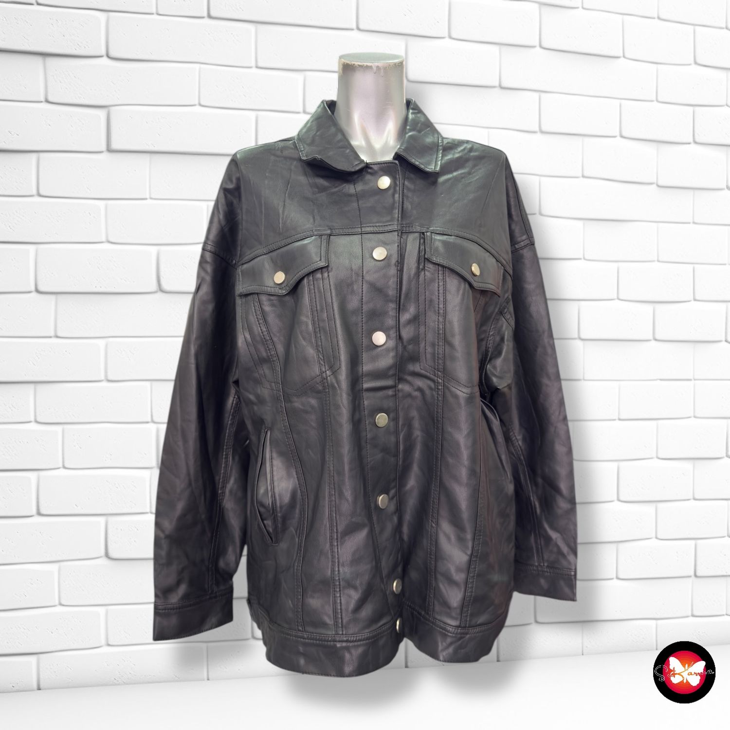 Chaqueta de piel sintética ZARA Talla L