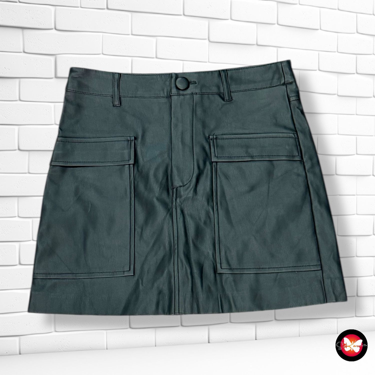 Falda de piel sintética ZARA Talla S