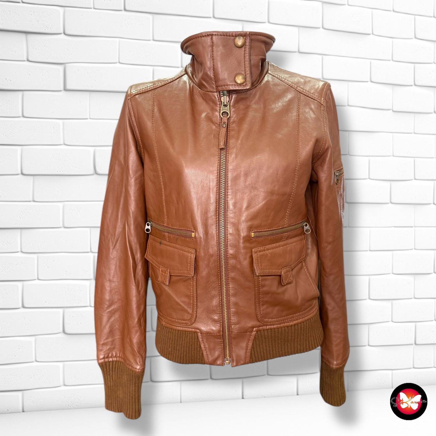 Chaqueta de piel MANGO Talla M