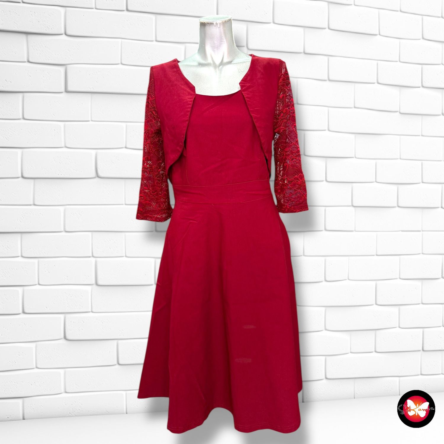 **HOY** Vestido de noche con encaje MIUSOL Talla M