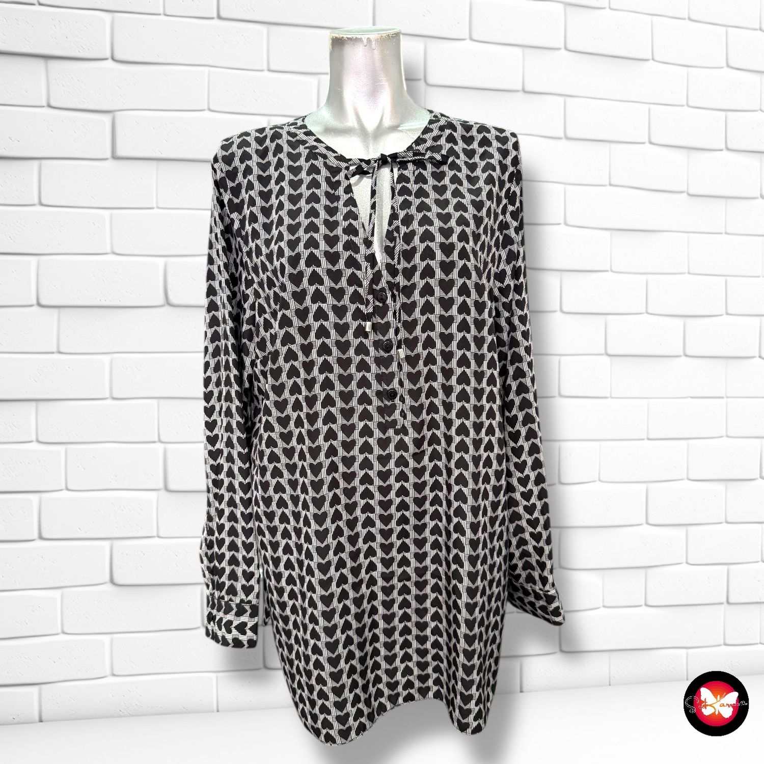 Blusa de corazones LAURA KENT Talla L