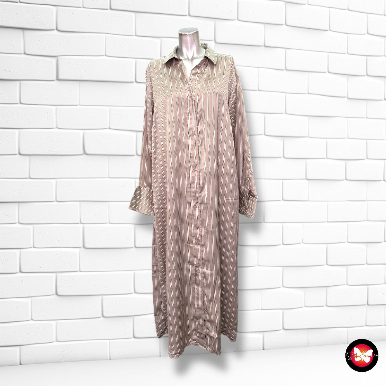 Vestido midi camisero H&amp;M Talla M