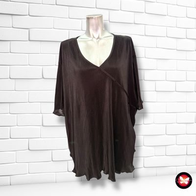 Blusa plisada de manga corta Talla 52