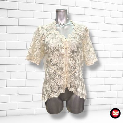 Blusa vintage con encaje Talla M
